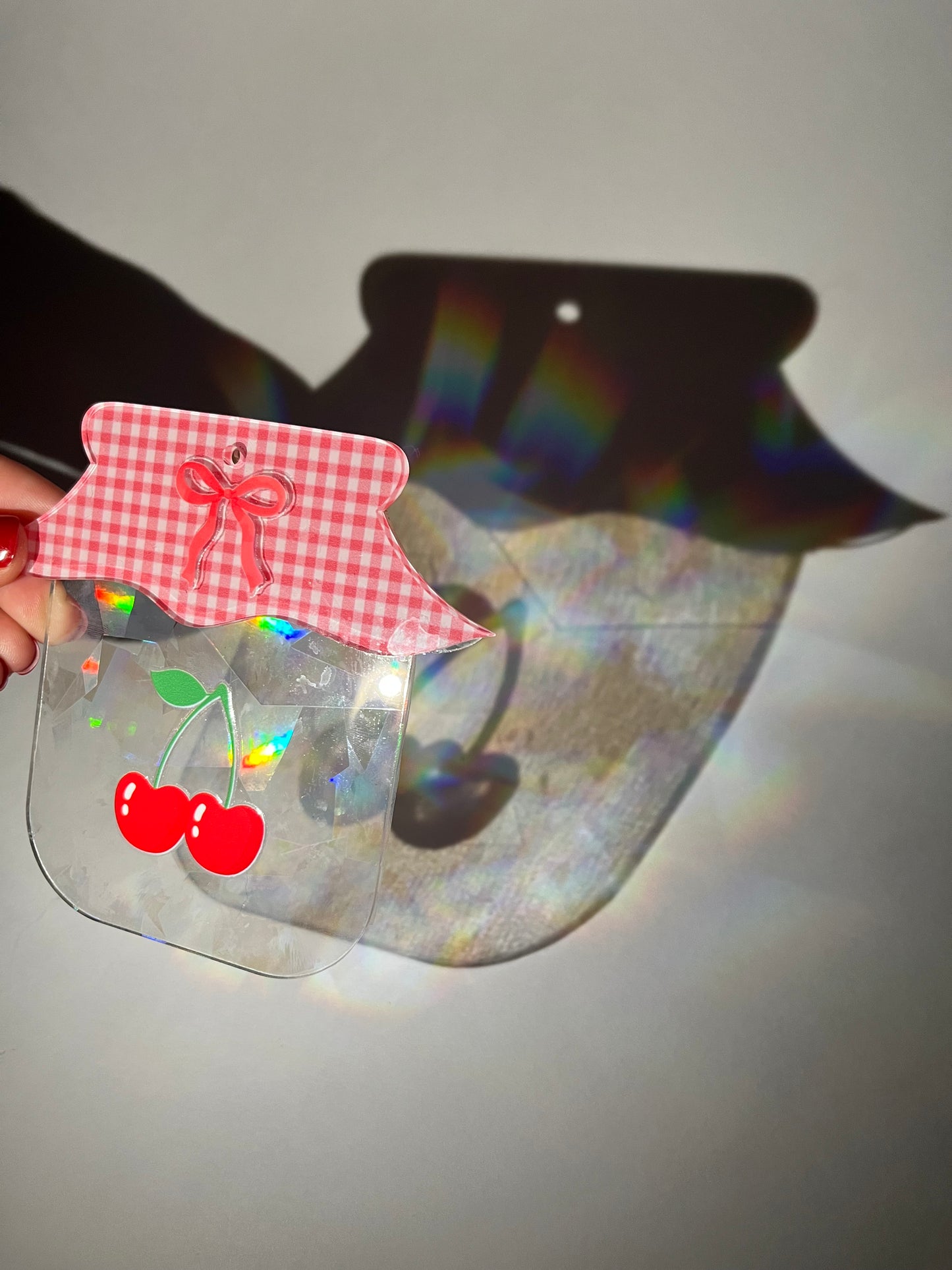 Cherry Jam Jar Acrylic Rainbow Maker